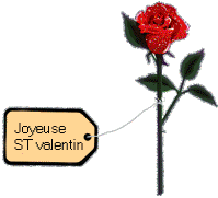 Gif animé joyeuse Saint Valentin rose rouge